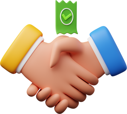 Handshake 3d illustration